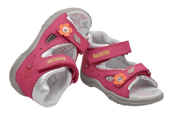 Sandałki na rzepy BARTEK 11068-0R9 Różowe