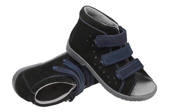 Sandały Profilaktyczne Ortopedyczne Buty DAWID 1043 Czarne CZN Z18
