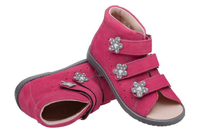 Sandały Profilaktyczne Ortopedyczne Buty DAWID 1043 Różowe RCSZ